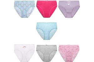 Thingimijigs 7 Pairs Girls' Cotton Blend Jersey Knickers Briefs Underwear - Various Designs