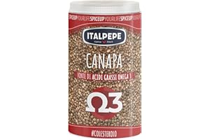 ITALPEPE ROMA 1969 Italpepe, Semi di Canapa, Fonte di Acidi Grassi Omega 3, Pack Richiudibile 100% Riciclabile, Ideale da Aggiungere a Yogurt, Insalate e Hamburger Vegetali