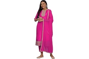 VredeVogel Damen Kurta aus Seidenmischung mit Hose und Nazneen Dupatta Set