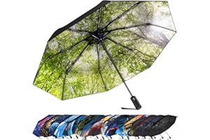ZUOYOUZ Parapluie Pliant, Petit Parapluie de Poche Solide Portable, Parapluie Anti Tempete à Ouverture et Fermeture Automatiques, Parapluie Resistant au Vent, Parapluie Inversé pour Hommes et Femmes