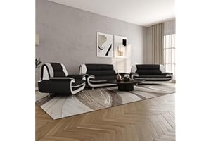 Imebel Sofa Set 3-2-1 für Wohnzimmer – Bequeme Couchgarnitur mit 3-Sitzer, 2-Sitzer & Sessel – Elegante Sitzgarnitur mit Stoffbezug – Ohne Schlaffunktion – Komfortable Polsterung – Modernes Design