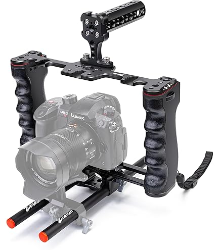 Cage Per Videocamera Canon M6 Mark II - Lega Alluminio - Supporti Per Microfono, Luce E Accessori