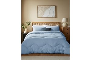 Night Lark Zestaw kołdry bez pokrowca - 10,5 Tog - King - Kolekcja w kropki - Luksusowa pościel - Hipoalergiczna - Można prać w pralce - Ciemnoniebieski