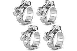 Poppstar 2 Pièces Colliers de Serrage à Boulon en T en Acier Inoxydable, Plage de Serrage 40-43mm, Largeur 20mm, W4