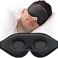 MABAO Sleep Mask, Eye Mask for Sleeping, Women Men Side Sleeper, 3D Contoured Cup No Eye Pressure 100% Blocking Light Sleeping Mask with Adjustable Strap Blindfold Yoga, Traveling, Nap, Black