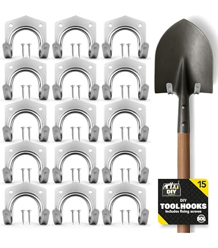 Heavy Duty Metal Hooks 4-Pack – Wall Mounted Garage Storage Hooks For Tools, Bikes, Garden Supplies, Shed & Warehouse Organization