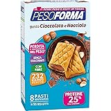 Pesoforma Biscotti al cioccolato e nocciole, pasto proteico sostitutivo, per tornare in forma con gusto, solo 232 calorie, nu