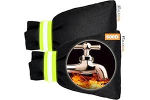HALATOOL Halatoo 2 Stück Außen Wasserhahn Abdeckung Frostschutz,Wasserdicht & Winterfest für Außenhahn, Kältebeständige Thermoschutz-Abdeckung für Garten-22x16cm Schwarz