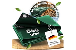 ONEFLIP Premium Abdeckplane wasserdicht, Extrem Reißfest, Langlebig, UV-Beständig, patentierter Schutz - 5 Jahre Garantie - Plane mit Ösen, Gewebeplane, Boote, Gartenmöbel, Holz, Camping (300x400cm)