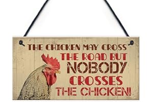 RED OCEAN Chicken Signs For The Garden Funny Chicken Coop Hen House Plaque Chicken Gift