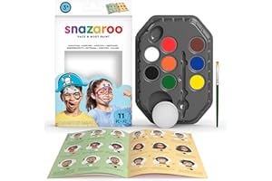 Snazaroo Zestaw do makijażu dla chłopców, paleta do makijażu z pędzlem, gąbką i instrukcją (może nie być dostępna w języku polskim), 8 kolorów