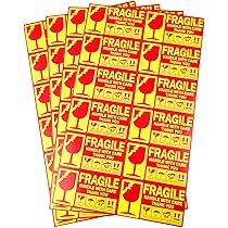 Manico Fragile Con Cura Delle Etichette Adesive Per L'imballaggio - Foto 9