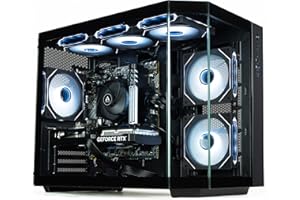 ionz Gaming PC - Desktop Computer, AMD Ryzen 7 5700X, NVIDIA RTX 5060,16GB RAM 1TB NVMe SSD, Windows 11, 500W 80+ PSU, WiFi, Apex, Black