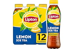 Lipton Ice Tea Lemon Soft Drink 500ml, (Pack of 12)