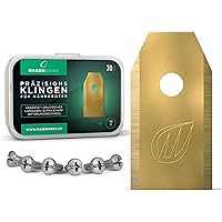 RASENWERK® - Hochwertige Ersatzmesser für Mähroboter - Kompatibel mit Husqvarna, Gardena, Yard Force mit innovativen Schraube