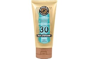 Sonnenschutz LSF 30 von BYRON BAY | 100 ml Tube Tan Activator | Nicht fettende Sonnencreme mit Bräunungsbeschleuniger | Schutz und Bräune in einem