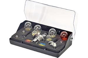AA Universal Bulb and Fuse Kit for Cars and Other Vehicles AA0200 - Essential Common Bulbs for Halogen Headlamps - Storage Box Included, Clear/Red/silver