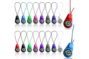UICCVOKK 18 Stick Mini Kompas Kinder, Kompass Für Kinder Multi-Farbe Mini Überleben Kompass, Mitgebsel Kompass Outdoor Sport Camping Wandern Tasche Kompass Minikompasse,für Outdoor Reise, Kinder Geschenke
