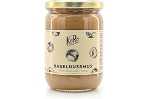 KoRo - Purée de noisettes 500 g - 100% noisettes, sans sucre, sel ou autres additifs, parfaite comme pâte à tartiner