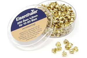 Eisenthaler 250 Ösen ET30-4,2mm, vermessingt, für 10-20 Blatt