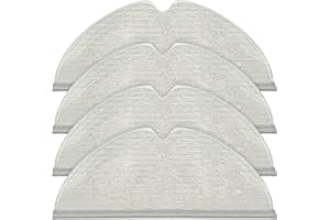 Fixbetter Lot de 4 Chiffons de rechange pour Dreame F9 / D9 / D9 Max / L10 Pro, pour Xiaomi Mijia 1C aspirateur robot, accessoires de rechange lavables et réutilisables