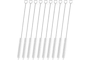 CIDYAUST Straw Cleaner Brush Extra Long 12 inch, Extra Wide 12mm diam for Pipe Cleaners for Weed, Straw Cleaning Brush for Tubes, Downstem and Bowl, Water Bottle, Sippy Cup, Extra Long Straw Brush Set 10 Pack