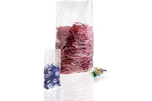 WPTrading - 500 Stück Flachbeutel 280 mm x 400 mm (25my) Transparent Groß - LDPE-Folien Beutel lebensmittelecht - Plastikbeutel zur Verpackung, Aufbewahrung & Befüllen von Lebensmittel & Kleinteilen