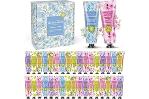 LDUMODUW Handcreme Mini Geschenkset, 36 Pack Handcreme Kleine Weihnachtsgeschenke für Sehr Trockene Hände, Dankeschön Geschenke Hände Fuß Feuchtigkeitscreme Weihnachten Geschenke für Frauen Damen, 1080ml