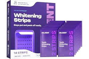 DR.DENT DRDENT Purple Teeth Whitening Strips - 7 Treatments - Safe for Enamel - Non Sensitive Teeth Whitening - Whitening Without Any Harm - Pack of 14