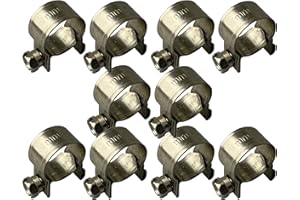 Boltza® Stainless Steel SS304 Mini Fuel Hose Line Pipe Clips x10 (14-16mm)