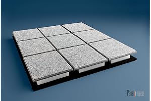 PANELNOISE Panel Acústico 3D Modular, para Oficinas y Estudios. (Paquete de 6 unidades, cada panel de ‎60 x 60 x 4,5 cm. Gris Calm). Reducción de Ruido Interior.