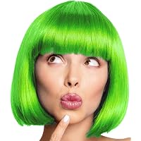 WIG ME UP Perücke Tulpe/Blume Grün – Karneval, Halloween, Cosplay Deko Für Waldfee, Elfe, Erwachsene