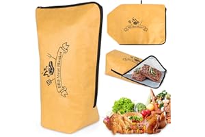 HUIJUKEJI BBQ Blanket for Resting Meat, Smoker Meat Resting Blanket, Reusable Smoker Grilling Meat Insulated Resting Bag with Wide Mouth for Large Brisket Beef Pork Shoulders Turkeys