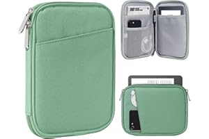 TiMOVO 6-7 Inch Tablet Sleeve for All-New Kindle Paperwhite and Kindle Colorsoft Signature Edition, Protective Sleeve Cover Case with Pocket for Kindle E-Reader/Kindle Oasis, Bodhi Green