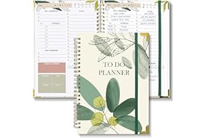 BIROYAL Planer dzienny bez daty, notatnik z listą rzeczy do zrobienia z harmonogramem godzinowym - idealny dziennik na co dzień i niedatowana lista kontrolna materiałów biurowych dla kobiet i mężczyzn