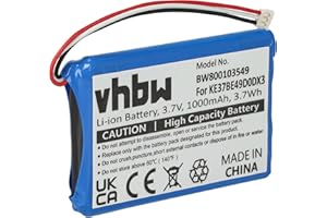 vhbw Batería Compatible con Garmin Edge Touring, Touring Plus, 800, 810 navegador, navi, GPS (1000 mAh, 3,7 V, Li-Ion)