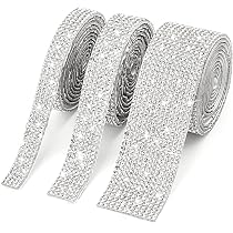 Produktbild von 4 Rollen Strassband Selbstklebend Kristall Strass Glitzerband