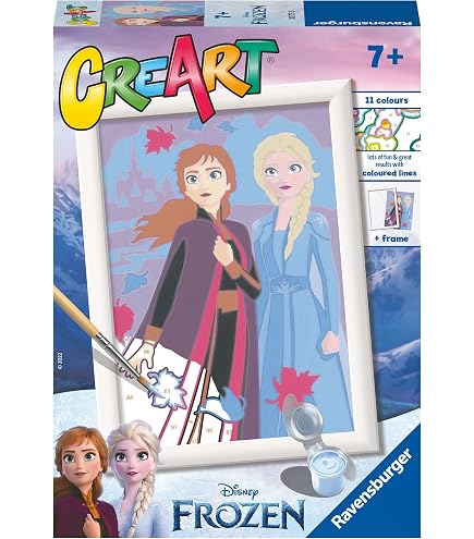 Frozen II Malen Nach Zahlen Für Kinder – Komplett Set Mit 2 Motiven & Allem Zubehör