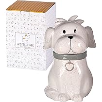 SPOTTED DOG GIFT COMPANY Keramische Voorraadpot in Grijs met Witte Schapenprint, Decoratieve Keuken Opbergpot met Deksel voor Koffie Suiker Thee, Cadeaus voor Dierenliefhebbers 1250ml