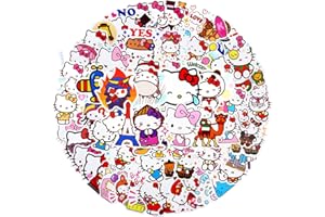 YAGU 100 Stück Hello Kitty Sticker Kawaii Sticker für Wasserflasche Laptop Gitarre Auto Motorrad Skateboard Gepäck Vinyl wasserdichte Graffiti Patches