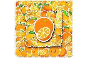 CHAOPAITIEZHI Orange Aufkleber Orangen Stickers 50 Stück Skateboard Graffiti Aufkleber Motorräder Fahrrad Snowboard Gepäck Laptop Auto Koffer für Kinder und Jugendliche Wasserdichte Vinyl Aufkleber