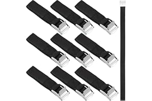 ALFFREUDE 10 PCS Sangle D'Arrimage 2,5 * 40CM Sangle Porte Velo Sangle de Serrage Sangle de Fixation avec Boucle Réglable pour Porte Vélo Moto Voiture Charge Maximale 500 kg (Noir)