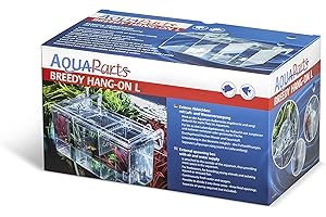 Aquaparts Hang-On L Ablaichkasten Aufzuchtbecken Quarantänebehälter Quarantänebecken Ablaichstation Zuchtbecken für kleine Fische und Garnelen zur Isolation oder Quarantäne bei Krankheit