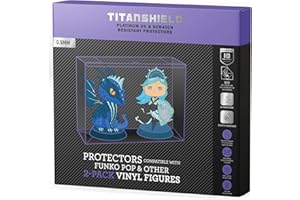 TitanShield Carcasa de vinilo resistente a los rayos UV y a los arañazos de 0,5 mm, compatible con Funko, 2 unidades