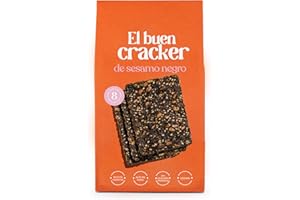 KETONICO Crackers Keto Sin OMG, Sin Lactosa, Certificado Keto, 4.2g de Carbohidratos por Porción (Sésamo Negro)