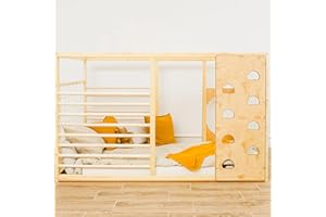 HomeForDreams H4D-32: Gym Bed for Children from 4+ Years - Montessori-Inspired 2-in-1 Climbing Construction and Bed Frame (190x90cm, with Ladder Board)