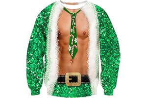 Goodstoworld Unisex 3D świąteczne swetry nowość Boże Narodzenie zwierzę elf nadruk bluza koszulka z długim rękawem S-XXL