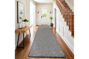 SHACOS Hallway Runner Rug Black 80x200cm Heavy Duty Carpet Runners for Hallways Non Slip Rubber Backed Hall Floor Runner for Entryway Washable Long Narrow Rug for Hallway Kitchen