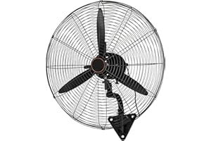 TZUFA Ventilateur Mural Industriel 55/68/78 Cm, Ventilateur Mural Haute Vitesse Haute Puissance, Oscillation 120 °, Ventilateur Commercial Robuste, 3 Vitesses, Faible Bruit (Size : 78cm/30in)