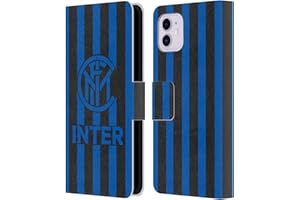 Head Case Designs Licenza Ufficiale Inter Milan Strisce 2 Grafici Custodia Portafoglio in Pelle Compatibile con Apple iPhone 11